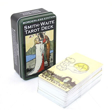 Kapamarka Metal Kutulu Tarot Kartı Smith-Waite