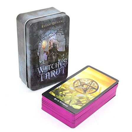 Kapamarka Metal Kutulu Tarot Kartı Witches Tarot