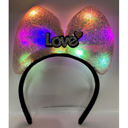 Kapamarka Led Işıklı Love Taç