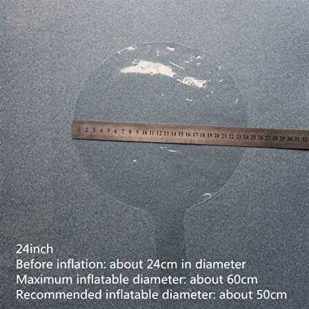 Kapamarka KÄ±rmÄ±zÄ± Simli Yuvarlak Åžeffaf Balon 24 Ä°nÃ§