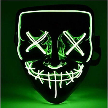 Kapamarka LED Işıklı Yeşil Maske