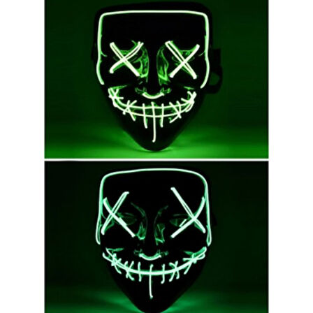 Kapamarka LED Işıklı Yeşil Maske