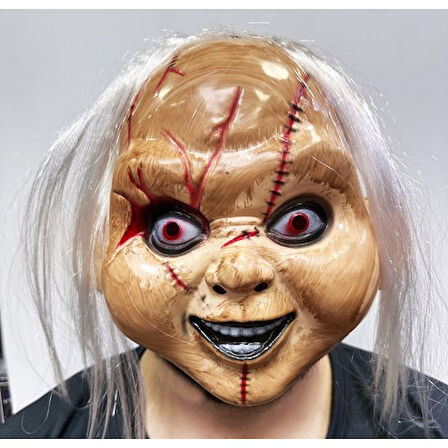 Kapamarka Beyaz Saçlı Chucky Maskesi