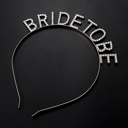 Kapamarka Gümüş Kaplama Kristal Taşlı Bride To Be Gelin Tacı