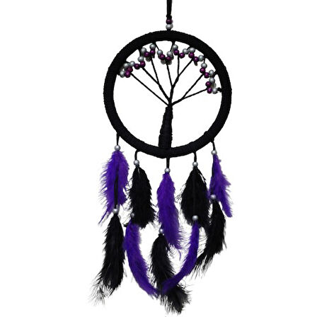 Kapamarka Mor İncili Hayat Ağacı Dream Catcher