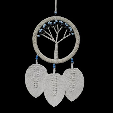 Kapamarka Rüya Kovan Hayat Ağacı Dream Catcher Ekru