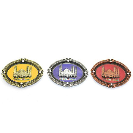Kapamarka İstanbul Temalı Metal Magnet Sultanahmet Kabartmalı