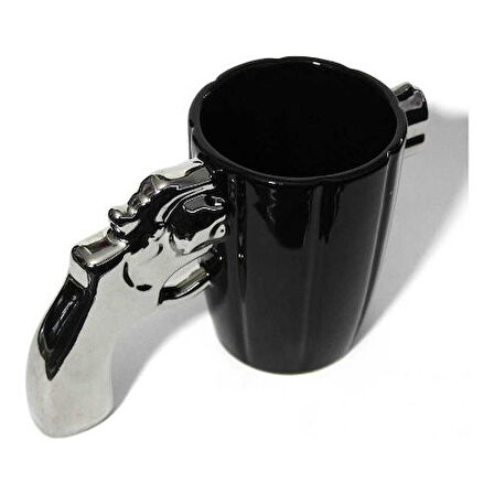 Kapamarka Metalik Silah Tasarımlı Kupa Bardak