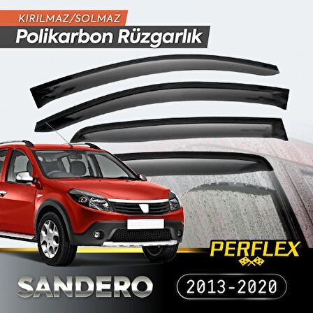 Kapamarka Dacia Sandero 2013-2020 Cam Rüzgarlığı V2 Düz