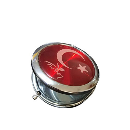 Kapamarka Türk Bayraklı El Aynası