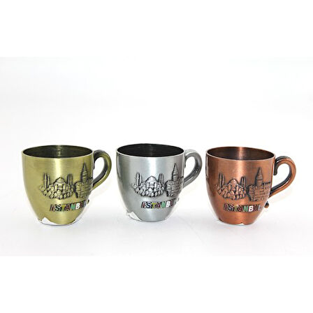 Kapamarka Metal İstanbul Yöresel Bardak