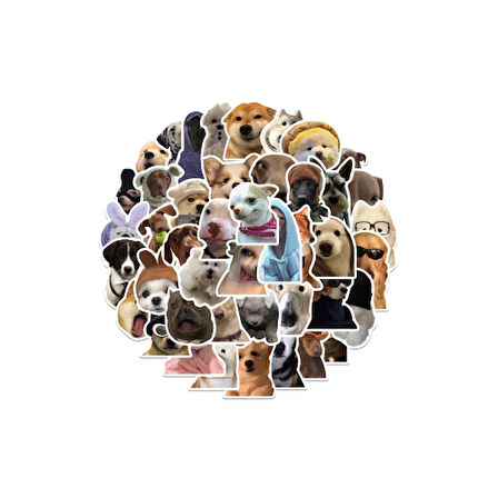Sevimli Köpek Çıkartmaları Laptop Notebook Tablet Sticker Seti