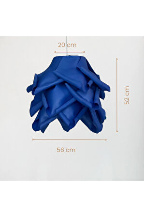 Modern Eva Gül Saks Mavisi Tasarım Sarkıt Avize