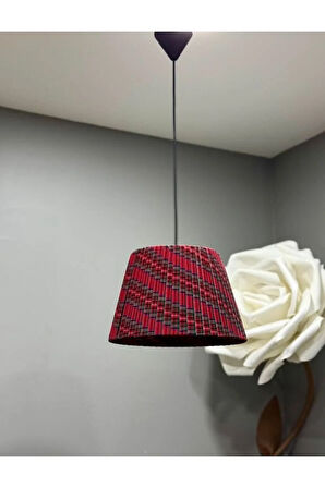 Ekose Modern Kumaş Özel Tasarım Avize Aydınlatma