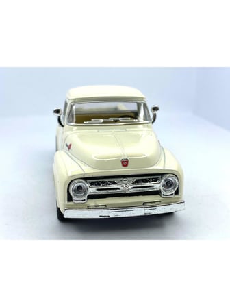 Kinsmart 1956 Ford F - 100 Pickup Çek Bırak 5inch. Lisanslı Model Araba, Oyuncak Araba 1:38 Krem
