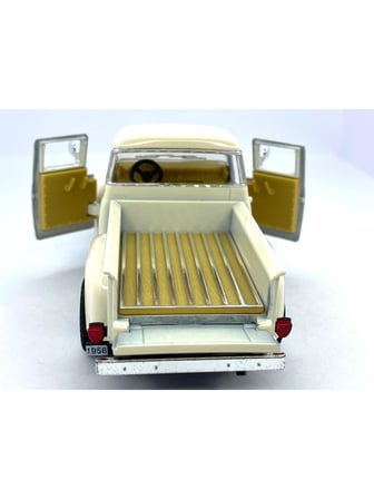 Kinsmart 1956 Ford F - 100 Pickup Çek Bırak 5inch. Lisanslı Model Araba, Oyuncak Araba 1:38 Krem