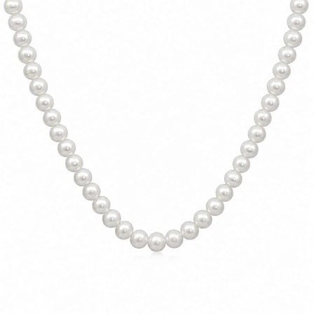 925 Ayar Gümüş Mekanizmalı 45 cm Zarif Doğal İnci Bay Kolye