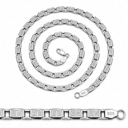 925 Ayar Gümüş 60 cm Uzunluk 4 mm Genişlik 80 Mikron Kalınlık Erkek Doch Zincir