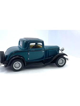 Kinsmart 1932 Ford 3-Window Coupe - Çek Bırak Lisanslı Model Oyuncak Araba 1:34 Yeşil