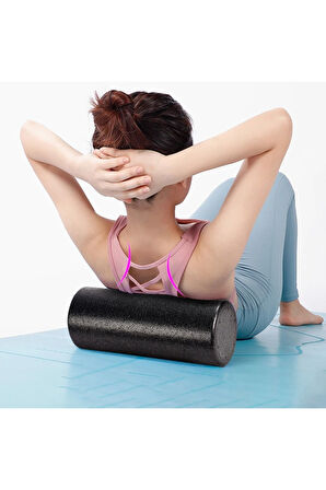 Foam Roller 30cm Köpük Rulo Pilates Egzersiz Köpüğü Siyah