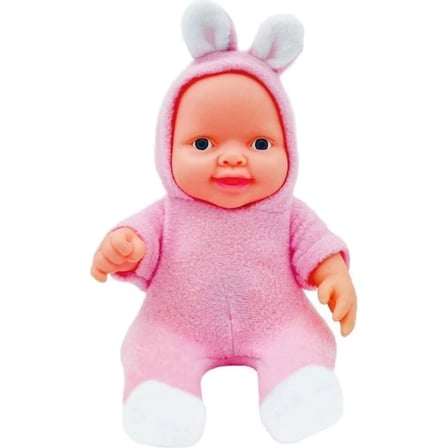 Global Gl100156 Sevimli Sesli Bebek Roza Tavşan Figürlü Pembe