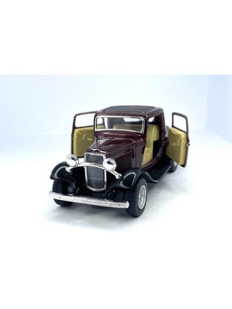 Kinsmart 1932 Ford 3-Window Coupe - Çek Bırak Lisanslı Model Oyuncak Araba 1:34 Kahve