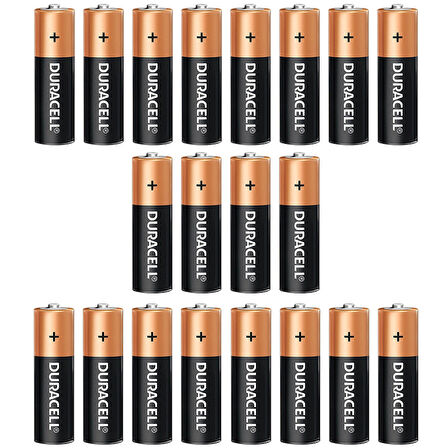 DURACELL LR6/MN1500 1.5 VOLT ALKALİN AA KALEM PİL (20Lİ KARTELA PAKET FİYATI)(2Lİ YIRTMALI)