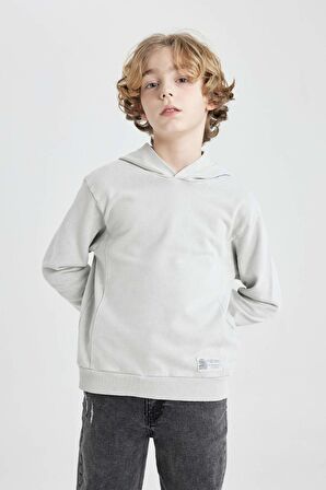 DeFacto Erkek Çocuk Kapüşonlu Sweatshirt B7365A824SPGR503
