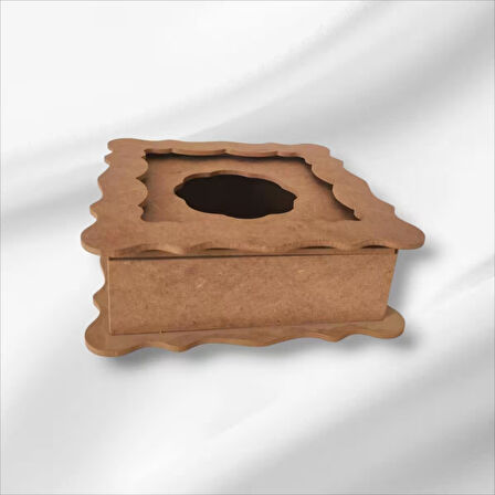 Ahşap Boyanabilir Dekoratif Peçetelik