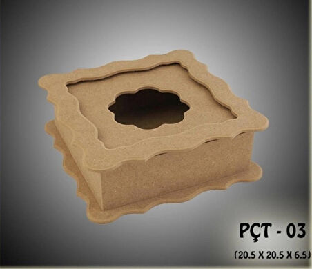 Ahşap Boyanabilir Dekoratif Peçetelik