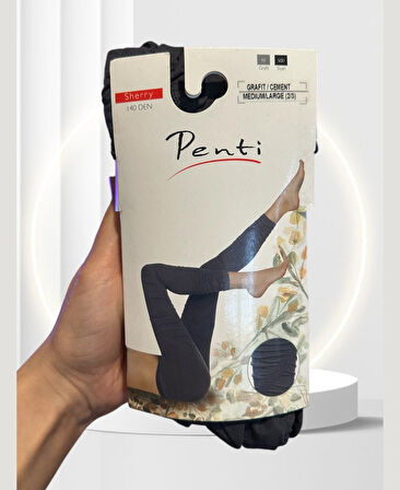 Sherry 140 Denye Drapeli Esnek Rahat Çorap Tayt - Limited