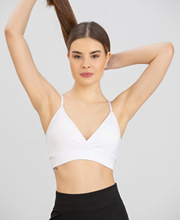 Aurafit Kaplı Arkası Çapraz Derin Dekolte İp Askılı Spor Sütyeni/Büstiyer-9026