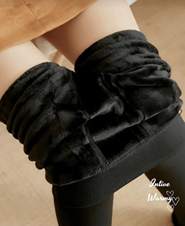 FK Ağır Gramajlı İçi Peluş Termal Siyah Ultra Kaliteli Esnek Çorap Tayt - Winter2025