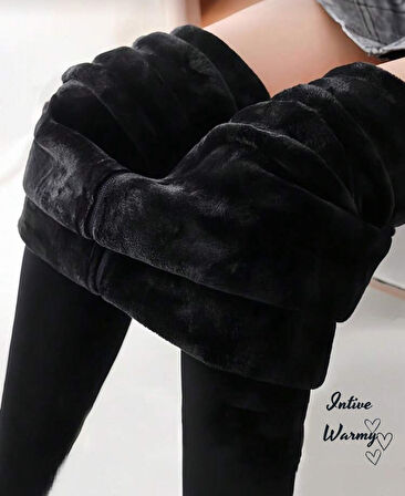 FK Ağır Gramajlı İçi Peluş Termal Siyah Ultra Kaliteli Esnek Çorap Tayt - Winter2025