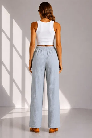 Intive Cool Comfort Müslin/Waffle Kumaş İç Göstermez Pamuklu Nefes Alabilir Rahat Yazlık Pantolon