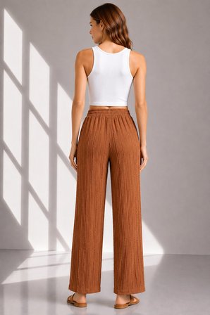 Intive Cool Comfort Müslin/Waffle Kumaş İç Göstermez Pamuklu Nefes Alabilir Dokulu Yazlık Pantolon