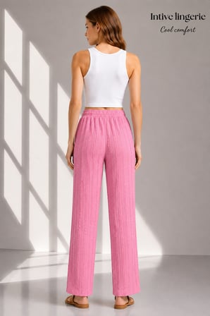 Intive Cool Comfort Müslin/Waffle Kumaş İç Göstermez Pamuklu Nefes Alabilir Dokulu Yazlık Pantolon