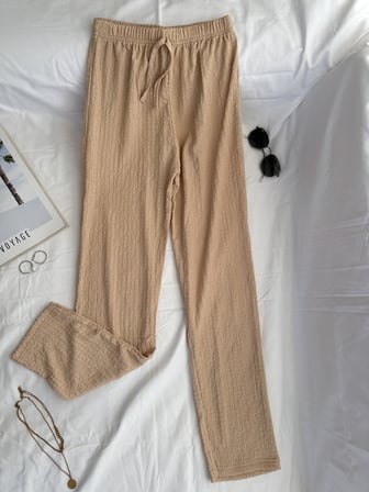 Intive Cool Comfort Waffle Kumaş Pamuklu Nefes Alabilir Basic Yazlık Jogger Pantolon (Cepsiz)