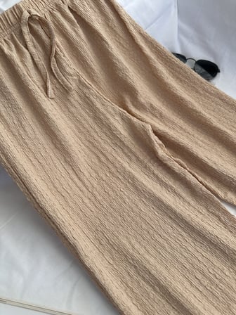 Intive Cool Comfort Waffle Kumaş Pamuklu Nefes Alabilir Basic Yazlık Jogger Pantolon (Cepsiz)