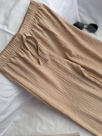 Intive Cool Comfort Waffle Kumaş Pamuklu Nefes Alabilir Basic Yazlık Jogger Pantolon (Cepsiz)