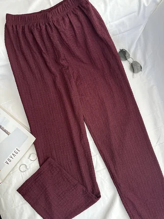 Intive Cool Comfort Waffle Kumaş Pamuklu Nefes Alabilir Basic Yazlık Jogger Pantolon (Cepsiz)