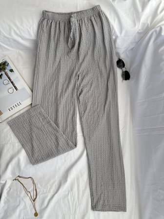 Intive Cool Comfort Waffle Kumaş Pamuklu Nefes Alabilir Basic Yazlık Jogger Pantolon (Cepsiz)