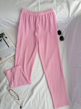 Intive Cool Comfort Waffle Kumaş Pamuklu Nefes Alabilir Basic Yazlık Jogger Pantolon (Cepsiz)