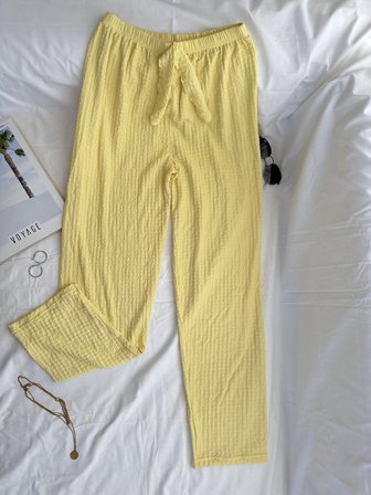 Intive Cool Comfort Waffle Kumaş Pamuklu Nefes Alabilir Basic Yazlık Jogger Pantolon (Cepsiz)