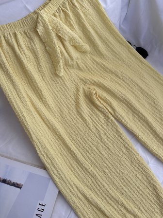 Intive Cool Comfort Waffle Kumaş Pamuklu Nefes Alabilir Basic Yazlık Jogger Pantolon (Cepsiz)