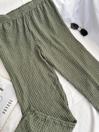 Intive Cool Comfort Waffle Kumaş Pamuklu Nefes Alabilir Basic Yazlık Jogger Pantolon (Cepsiz)