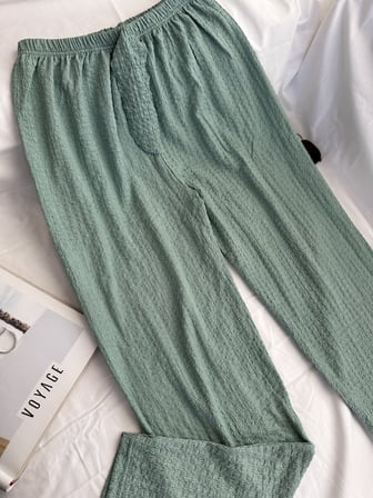 Intive Cool Comfort Waffle Kumaş Pamuklu Nefes Alabilir Basic Yazlık Jogger Pantolon (Cepsiz)