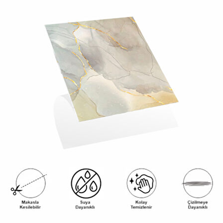 30x30 Cm Pvc Duvar Karosu 4'Lü Paket - Dumanlı Mermer Desen
