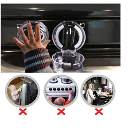 Ocak Düğmesi Koruyucu Kapak 2 Adet 