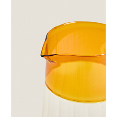 Turuncu Detaylı Cam Sürahi 1600 ml 